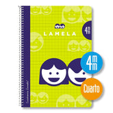 Bloc Espiral Estándar Liso 40H 90g | Lamela | Cartón | Formato Estándar | Pack 10 Unidades